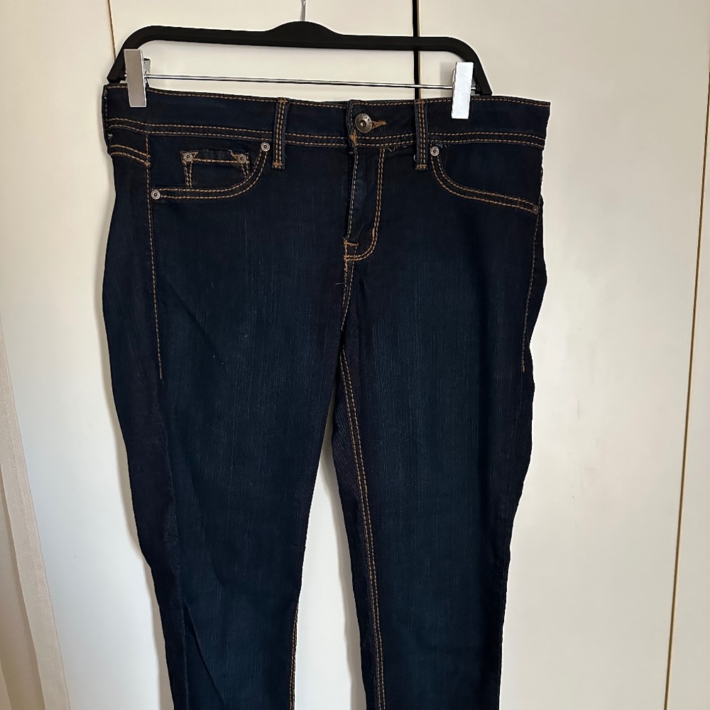 Dark blue jeans